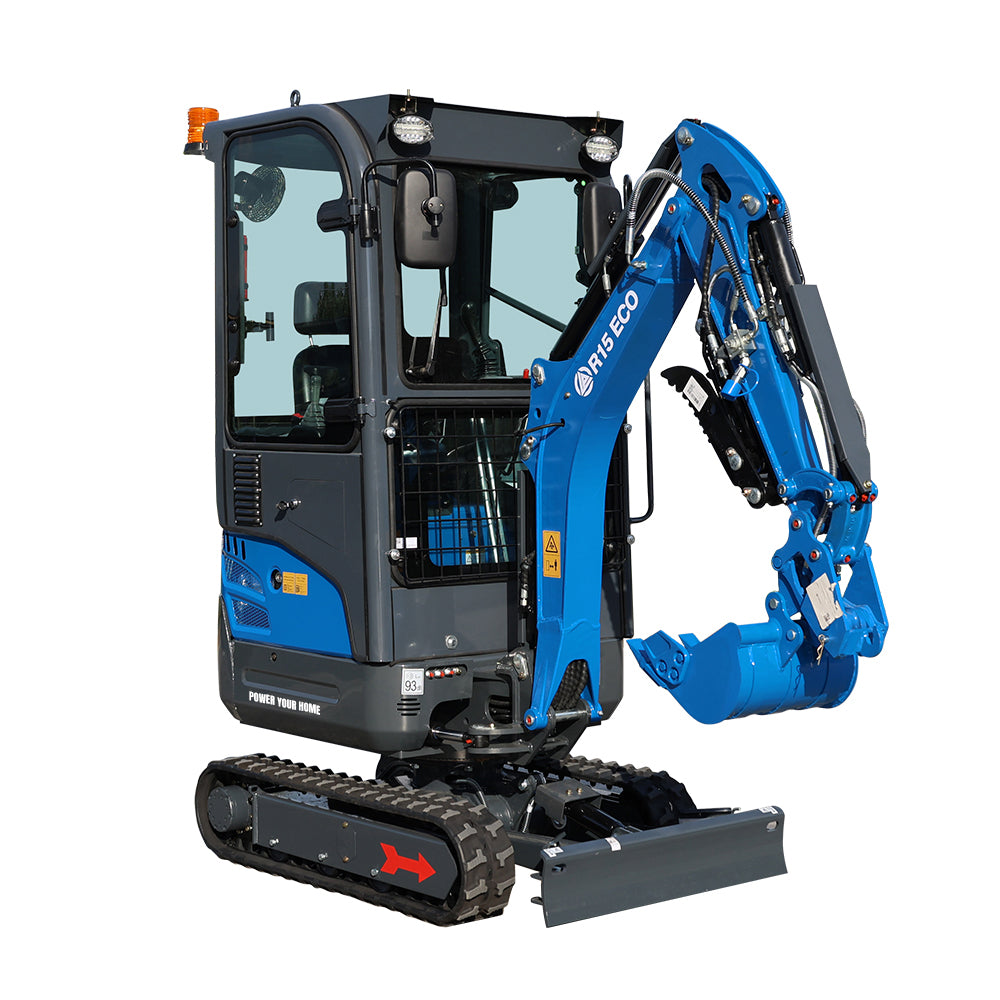 Minikoparka RIPPA R15 ECO Z kabiną z silnikiem Kubota D722
