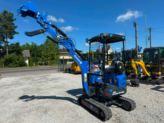 Minikoparka RIPPA R15 ECO Z kabiną z silnikiem Kubota D722